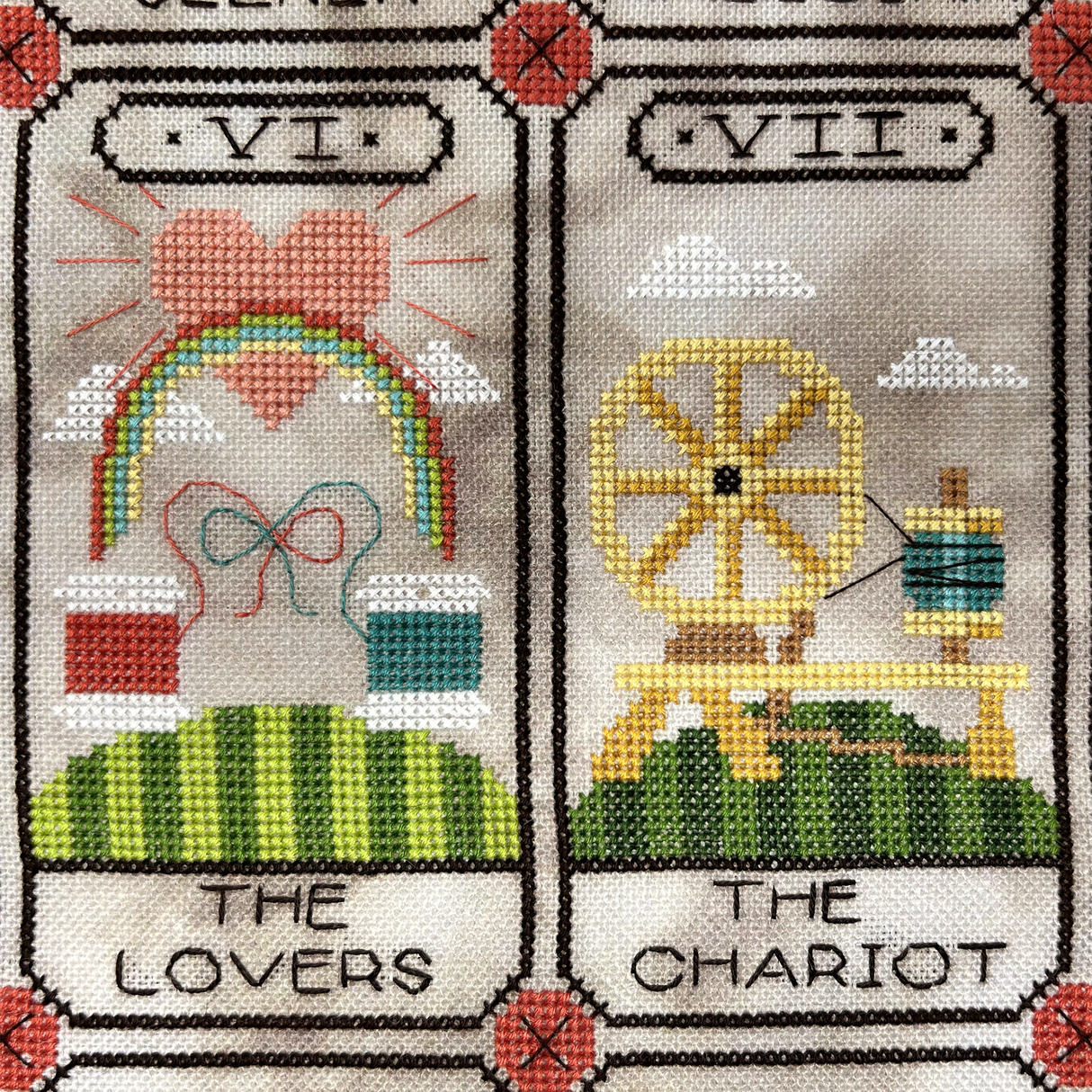 SAL 2024 : Le Tarot pour les brodeuses, modèle de point de croix 