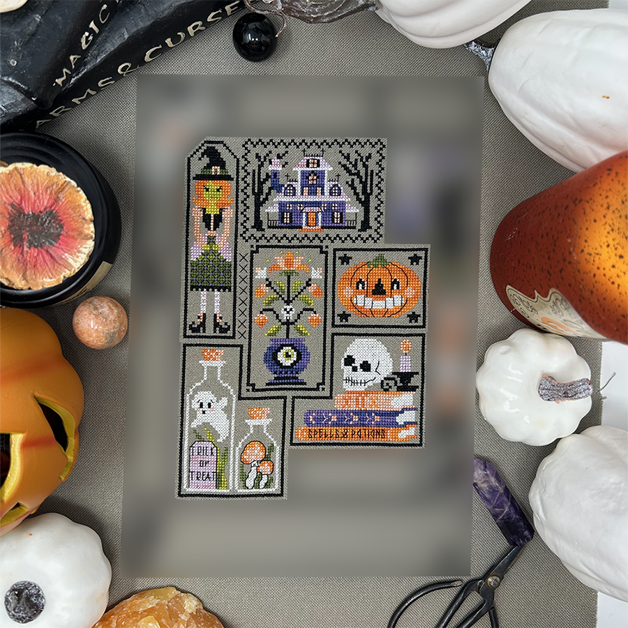 2024 Halloween SAL: Das Kreuzstichmuster der verwunschenen Kuckucksuhr