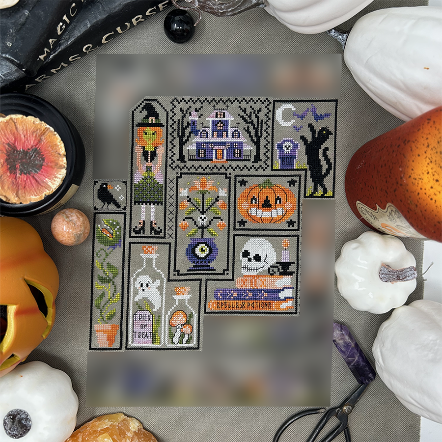 2024 Halloween SAL: Das Kreuzstichmuster der verwunschenen Kuckucksuhr