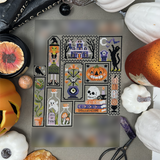 SAL Halloween 2024 : modèle de point de croix de l'horloge à coucou hantée