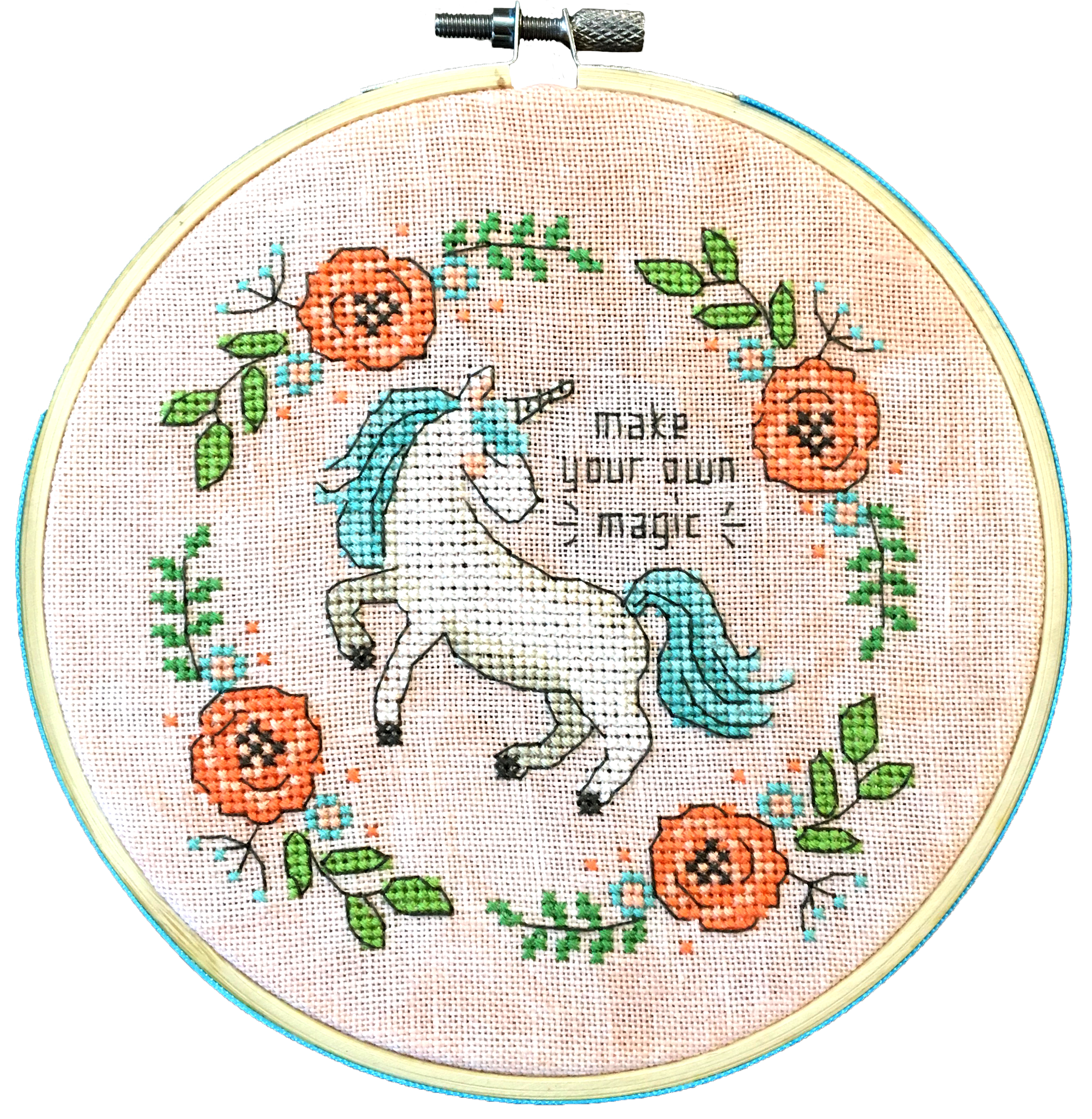 Magic Unicorn Cross Stitch Kit for Beginners Counted Pattern DIY