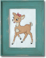Deer with red bow