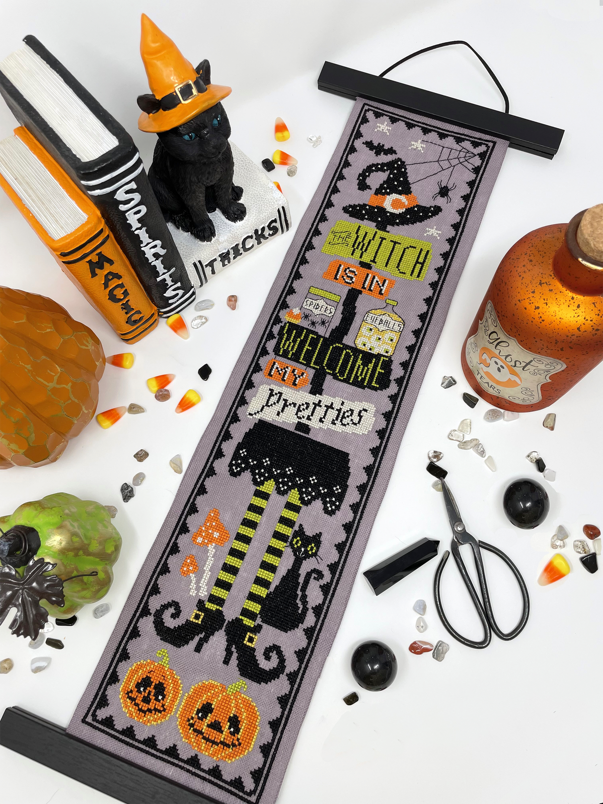 Spooky Halloween Bell Pull - Modern Cross Stitch Pattern PDF