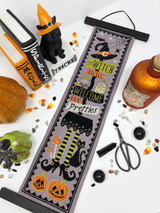 Spooky Halloween Bell Pull - Modern Cross Stitch Pattern PDF