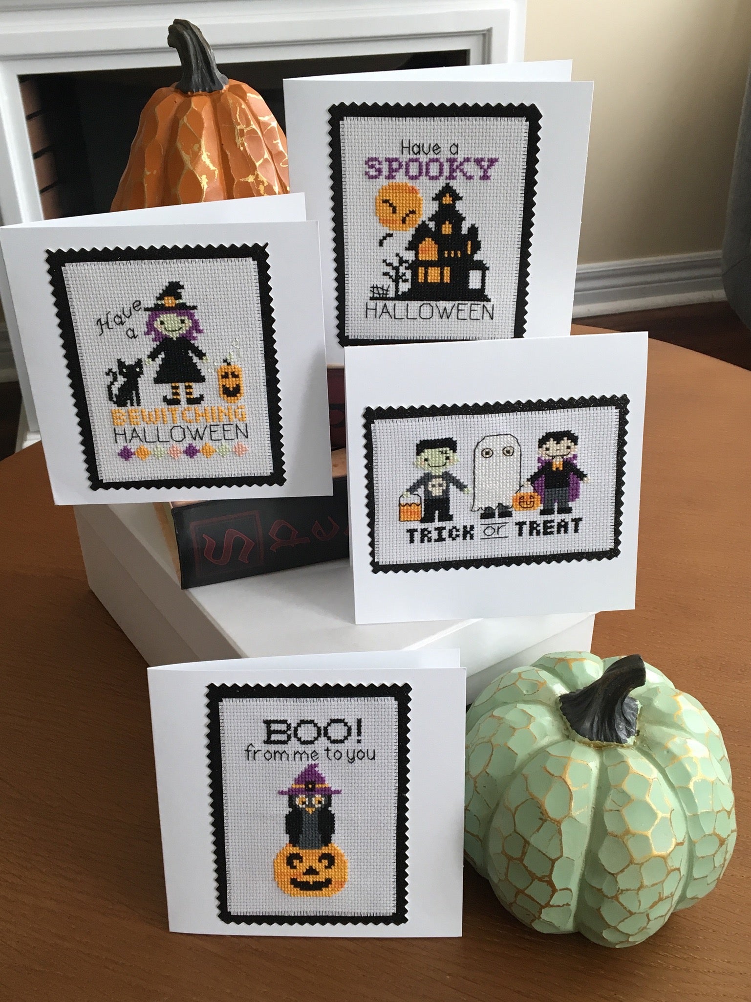 Halloween Cross Stitch Kit. Pumpkin Cross Stitch Kit. Jack O'lantern Beginner  Cross Stitch Kits. Funny Halloween Cross Stitch Kit. Gift. 