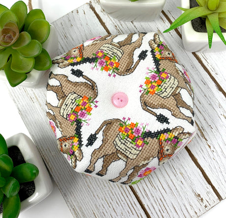 Donkey Biscornu - Modern Cross Stitch Pattern