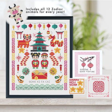 Chinese new year motifs