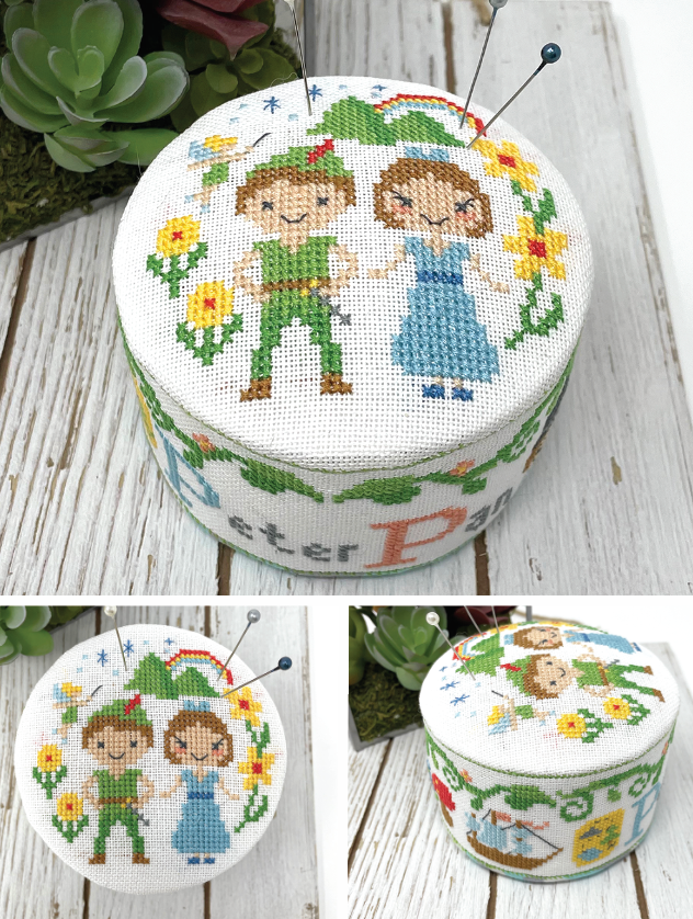 Coussin à épingles Peter Pan - Modèle de point de croix de la série Contes de fées