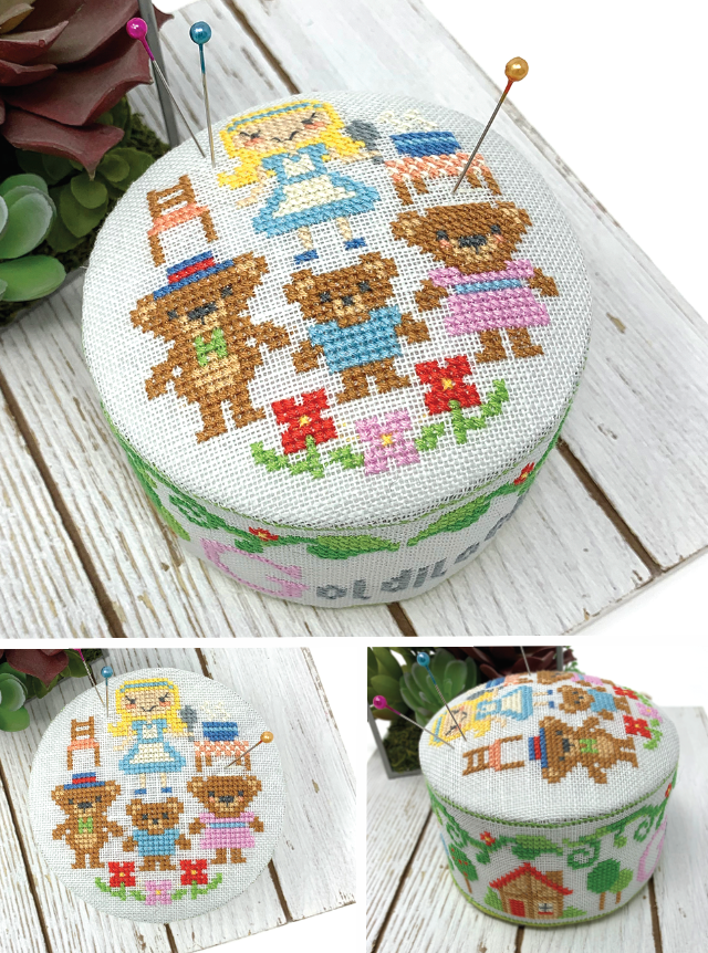Goldilocks Pin Cushion - Fairy Tale Series Cross Stitch Pattern