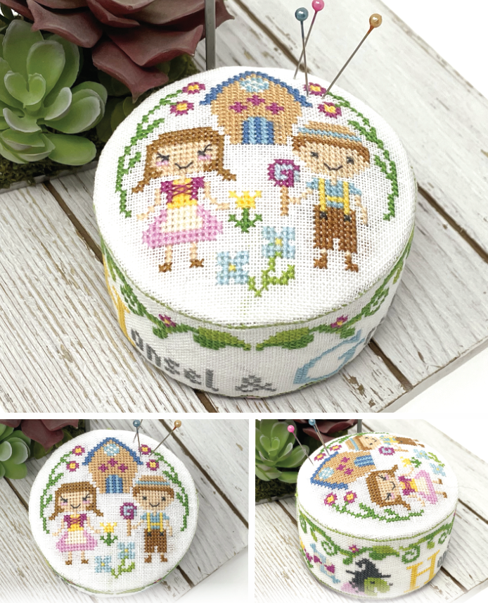 Coussin à épingles Hansel et Gretel - Modèle de point de croix de la série Contes de fées