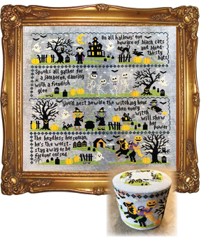 Halloween motifs with words