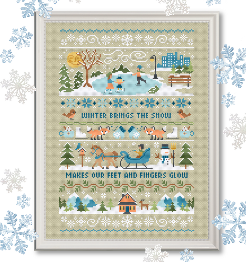 Craftways Winter Bird Hoop Counted Cross-Stitch Kit