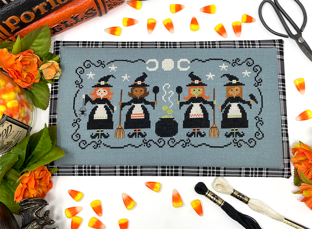 Witch, Cross stitch pattern, Halloween cross stitch, Witch c