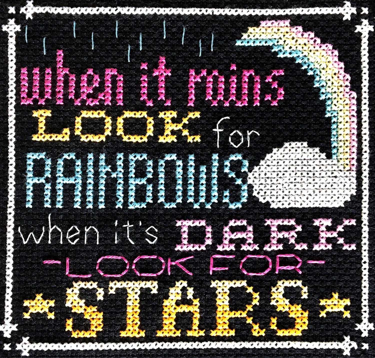 quote when it rains look for rainbows when it’s dark look for stars