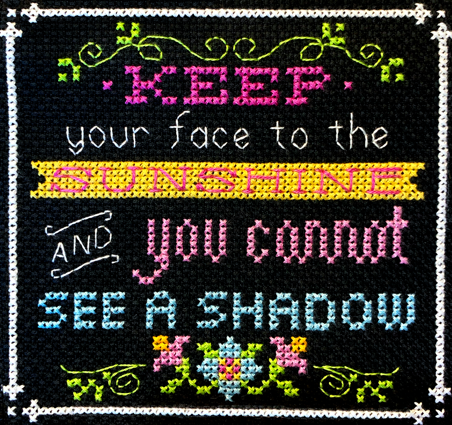Quote keep your face to the sunshine and you cannot see a shadow