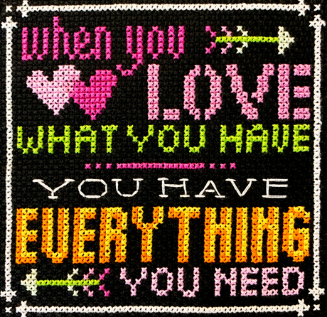 quote when you love what you have you have everything you need