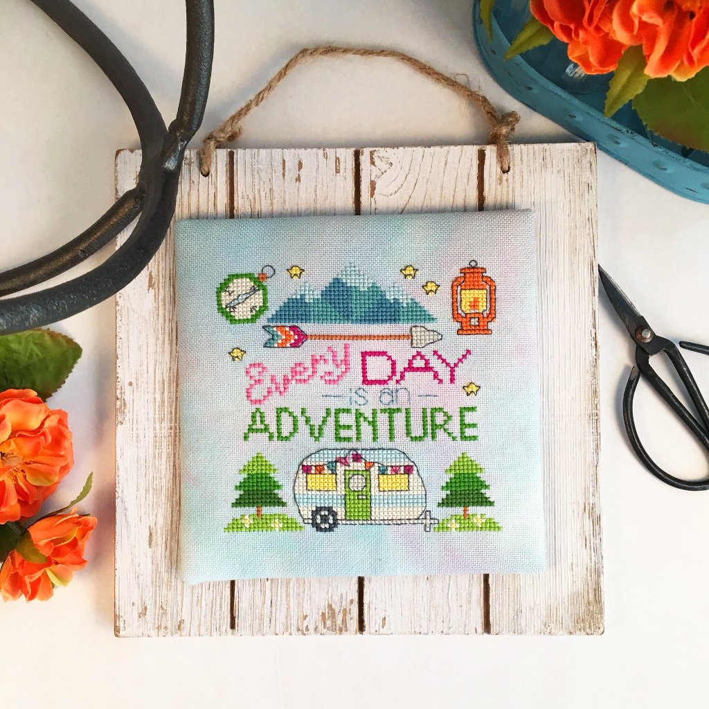 Modern Cross Stitch Quote - Every Day is an Adventure PDF Chart – Tiny Modernist Cross Stitch modern-cross-stitch-quote-every-day-is-an-adventure-pdf-chart-tiny-modernist-cross-stitch