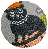 SAL Halloween 2022 : modèle de point de croix boule de cristal d'Halloween