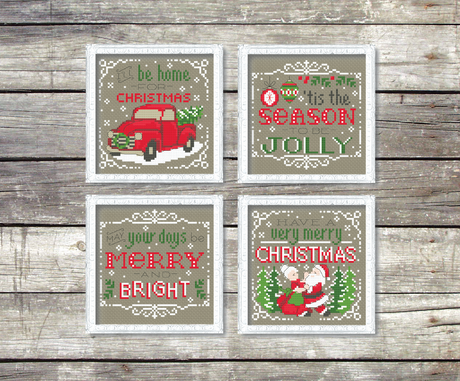 Four Christmas motifs 