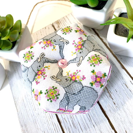 Elephant with flowers