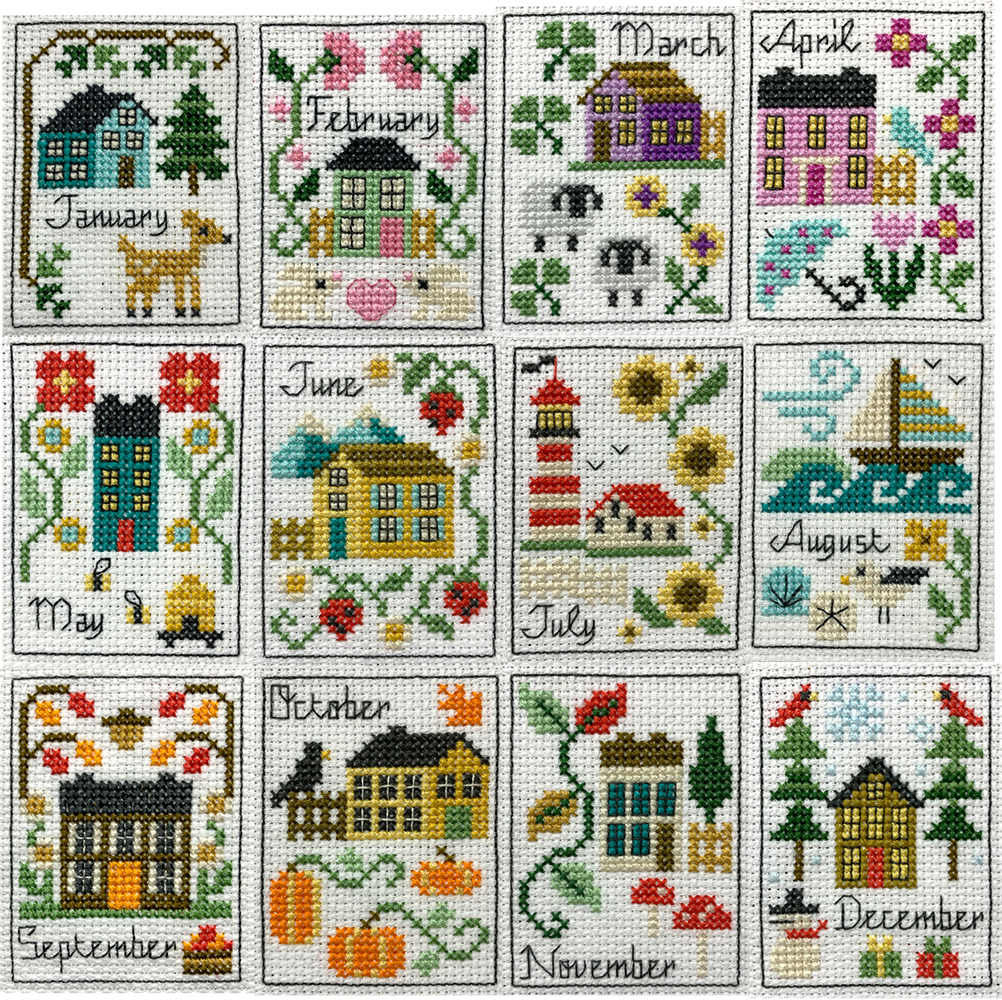 Twelve motifs of each month