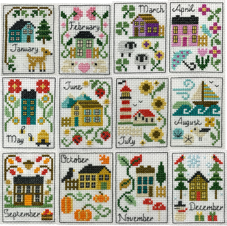 Twelve motifs of each month