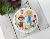 Coussin à épingles Pinocchio - Modèle de point de croix de la série Contes de fées