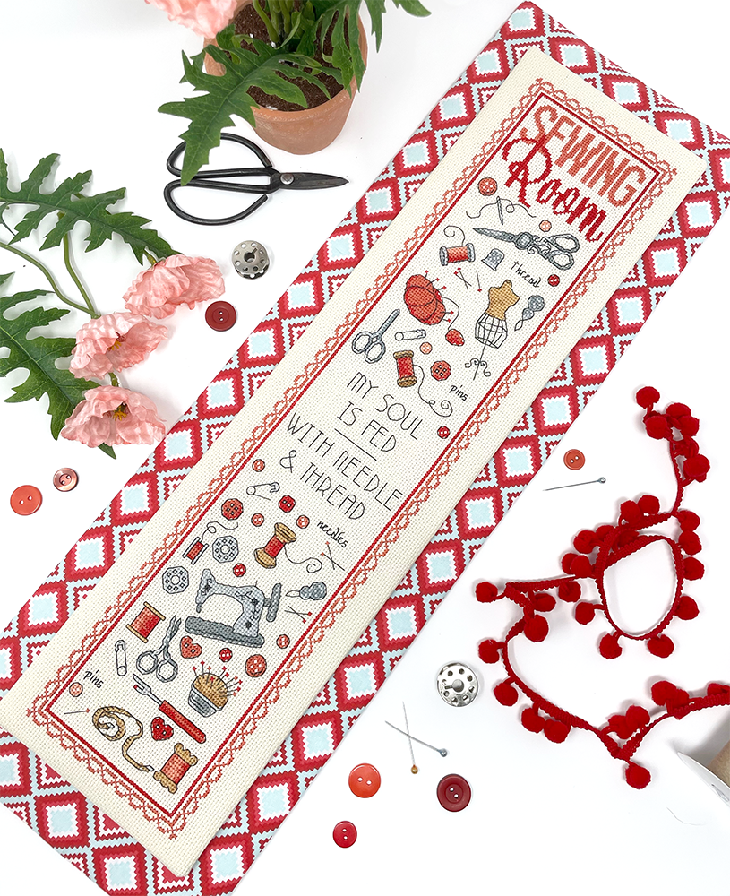 Klingelzug fürs Nähzimmer – Modernes Kreuzstichmuster PDF