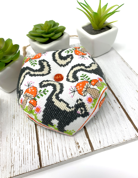 Skunk Biscornu - Modern Cross Stitch Pattern