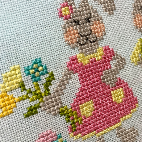 Frühlings-SAL 2020: Kreuzstichmuster „Osterwünsche“ 