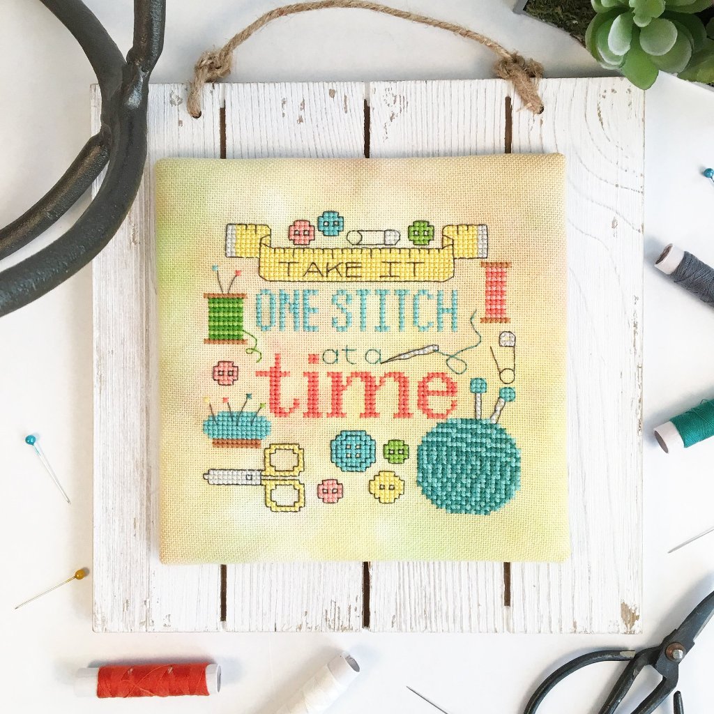 Modern Cross Stitch Quote - One Stitch at a Time Cross Stitch PDF Chart